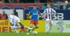Gestul obscen al lui Habib Sylla după eliminarea din meciul cu FCSB. Foto: captură Prima Sport 1