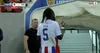 Gestul obscen al lui Habib Sylla după eliminarea din meciul cu FCSB. Foto: captură Prima Sport 1