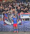 Eugen Dobre, în peluză, și Ricardo Pădurariu, în echipamentul FCSB (foto: arhivă personală)