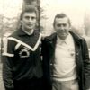 După un interviu cu Dieter Muller (stânga), în 1984, în fața hotelului Flora, înaintea meciului Dinamo - Bordeaux