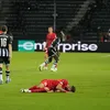 PAOK - FCSB. Mihai Lixandru s-a accidentat și a ieșit pe targă (foto: Iosif Popescu/GOLAZO.ro)