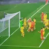 Muntenegru U21 - România U21: Sava primește gol direct din corner. Foto: captură Pro Arena