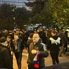 Dinamo - FCSB: fanii campioanei, corteo spre Arena Națională. Foto: Iosif Popescu