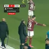 Aaron Boupendza, conflict cu fanii Rapidului FOTO Captură video Prima Sport 1