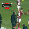 Aaron Boupendza, conflict cu fanii Rapidului FOTO Captură video Prima Sport 1