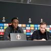 Soualiho Meite, la conferința de presă a lui PAOK, înainte de meciul cu FCSB (foto: Iosif Popescu/GOLAZO.ro)