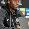 Soualiho Meite, la conferința de presă a lui PAOK, înainte de meciul cu FCSB (foto: Iosif Popescu/GOLAZO.ro)