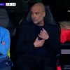 Reacția luReacția lui Pep Guardiola după al doilea gol marcat de Kylian Mbappe în Real Madrid - Manchester City. FOTO: captură Prima Sport 1