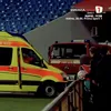 Momentul când partida a fost întreruptă și ambulanța a intrat pe teren (foto: captură Prima Sport)