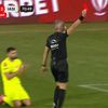 Jonathan Cisse, eliminat în minutul 73 al meciului Oțelul - Poli Iași/ Captură ecran Prima Sport.jpg