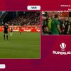 Penalty pentru UTA, după ce Costache a fost faultat de Haruț. FOTO: captură Prima Sport 1