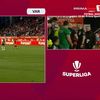 Penalty pentru UTA, după ce Costache a fost faultat de Haruț. FOTO: captură Prima Sport 1