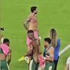 Leo Messi, asaltat de jucătorii lui Palmeiras (foto: captură video MARCA)