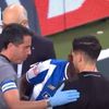 Zaidu, lovit de o brichetă în timpul partidei Sporting - Porto 1-2/ Foto: captura ecran sport tv 1jpg