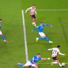 Primul gol marcat de Dennis Man în meciul PSV - Napoli 6-2. Foto: Captură, Prima Sport