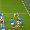 Primul gol marcat de Dennis Man în meciul PSV - Napoli 6-2. Foto: Captură, Prima Sport