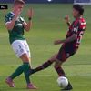 Lovitura lui Pulgar și rana provocată lui Fuchs fără ca arbitrul să-l elimine pe mijlocașul lui Flamengo în finala Copei Libertadores Foto: captură TV