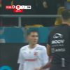 Târnovanu, ciocnire cu Caragea în derby-ul FCSB - Dinamo 0-0. Foto: Captură YouTube, @OrangeSportRomania