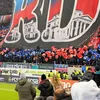 Scenografia galeriei lui FCSB, din derby-ul cu Rapid (FOTO: GOLAZO.ro)