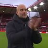 Pep Guardiola, deranjat din nou de un cameraman, după Nottingham Forest - Man. City 1-2. Foto: Captură X/TheScreenshotLad