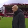 Pep Guardiola, deranjat din nou de un cameraman, după Nottingham Forest - Man. City 1-2. Foto: Captură X/TheScreenshotLad