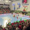 Imagini cu atmosfera de la meciul Gloria Bistrița - Gyor 22-27. Foto: Facebook, @Handbal • Gloria Bistrița