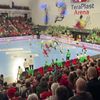 Imagini cu atmosfera de la meciul Gloria Bistrița - Gyor 22-27. Foto: Facebook, @Handbal • Gloria Bistrița