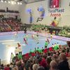 Imagini cu atmosfera de la meciul Gloria Bistrița - Gyor 22-27. Foto: Facebook, @Handbal • Gloria Bistrița