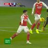 Golul marcat de Patrick Dorgu în meciul Arsenal - Manchester United 2-3. Foto. Captură sport.ro