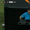 Eliminarea lui Răzvan Lucescu din meciul dintre Olympique Lyon și PAOK. Foto: Captură/Digi Sport