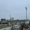A început demolarea peluzelor pe stadionul din „Ștefan cel Mare”. Foto: Facebook, @Noul Stadion „Dinamo”.
