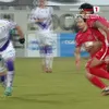 Andreas Karo, fault dur asupra lui Rădescu, în meciul Argeș - Hermannstadt. Foto: Captură, Prima Sport 1