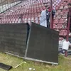 Pagubele create de suporterii lui U Cluj după derby-ul cu CFR. Foto: Facebook/Peluza Vișinie