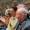 Victor Rebengiuc și David Popovici, la Gala Internațională de Balet Balanchine’s Legacy (captură foto Facebook/Amalia Enache)