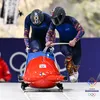 Mihai Tentea și George Iordache, locul 5 la proba de bob dublu masculin. Foto: Facebook/Comitetul Olimpic și Sportiv Român
