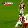 Eliminarea lui Matteo Duțu, în Rapid - Dinamo 3-2. Foto: captură YouTube/Prima Sport