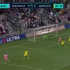 Golul reușit de Lionel Messi, în Inter Miami - Nashville 1-1. Foto: captură X/@futbolarena