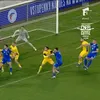Slovacia - România. Autogolul lui Bîrligea Foto - captură Antena 1
