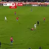 Enriko Papa nu a văzut al doilea cartonaș galben după o intrare la Tănase. Foto: captură Prima Sport
