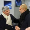 Imagini cu Mircea Lucescu și Pep Guardiola, în Liga Campionilor