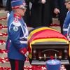 Cortegiul funerar al lui Mircea Lucescu a plecat spre cimitir FOTO Captură video Digi 24