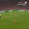 Intervenția lui Militao asupra lui Laimer, unde Bayern a cerut penalty, minutul 37