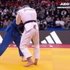 Momentul în care Alex Creț câștigă lupta cu Thomas Scharfetter la Campionatele Europene de judo de la Tbilisi. Foto: Captură YouTube, @Judoka2478