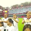 Gestul făcut de fotbalistele mexicane înainte de meciul cu Puerto Rico. Foto: Captură YouTube, @concacaf