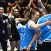 CSM București, bucurie după calificarea în Final 4-ul Ligii Campionilor (FOTO: Raed Krishan / GOLAZO.ro)