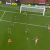 Golul marcat de Bukayo Saka în meciul Arsenal - Atletico Madrid (1-0). Foto: Captură Prima Sport