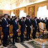 Inter, echipa antrenată de Cristi Chivu, a fost primită la Vatican, de Papa Leon al XIV-lea. FOTO: vaticannews.va