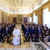 Inter, echipa antrenată de Cristi Chivu, a fost primită la Vatican, de Papa Leon al XIV-lea. FOTO: vaticannews.va