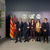 Roxana Mînzatu, în loja lui Joan Laporta la Barcelona - Real Madrid 2-0. Foto: Facebook, @Roxana Mînzatu