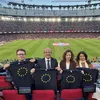 Roxana Mînzatu, în loja lui Joan Laporta la Barcelona - Real Madrid 2-0. Foto: Facebook, @Roxana Mînzatu